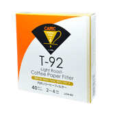 Cafec 2 Cup Light Roast Filter Paper 40 Pack - Barista Supplies